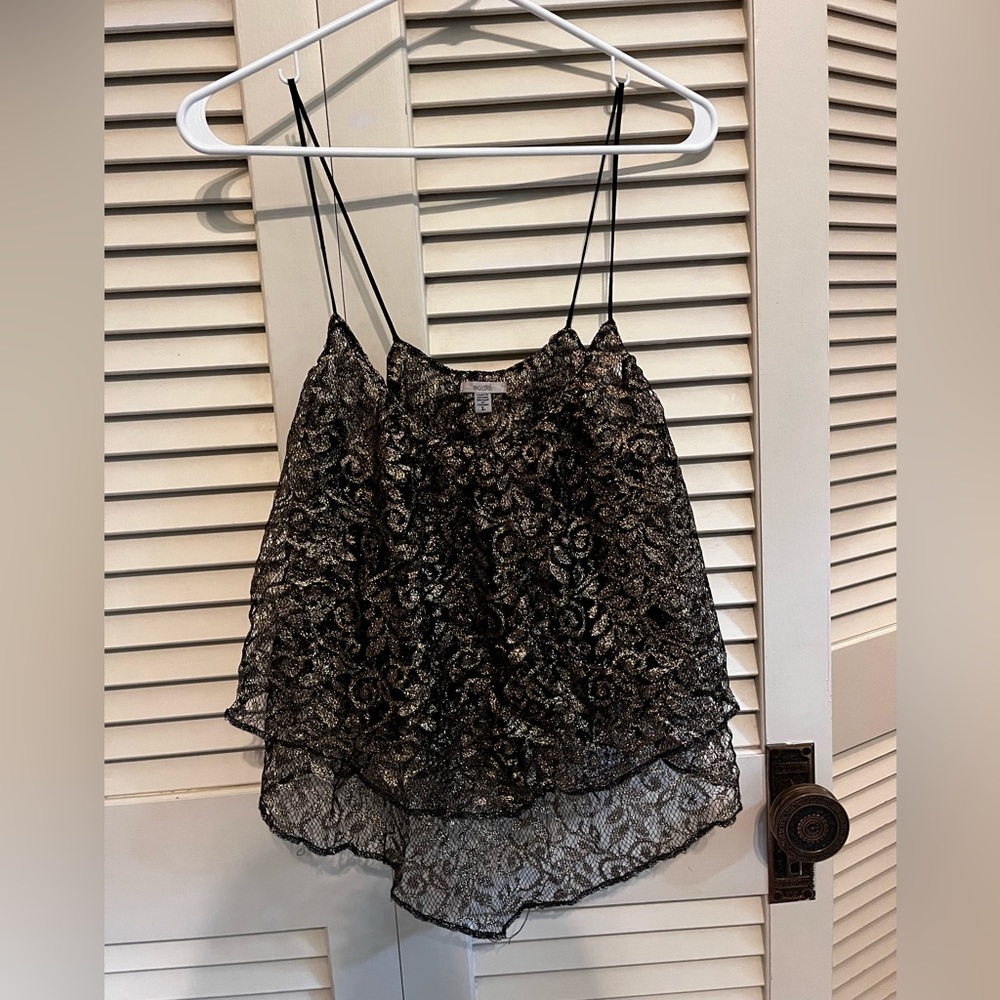 Metallic Lace Cami Top